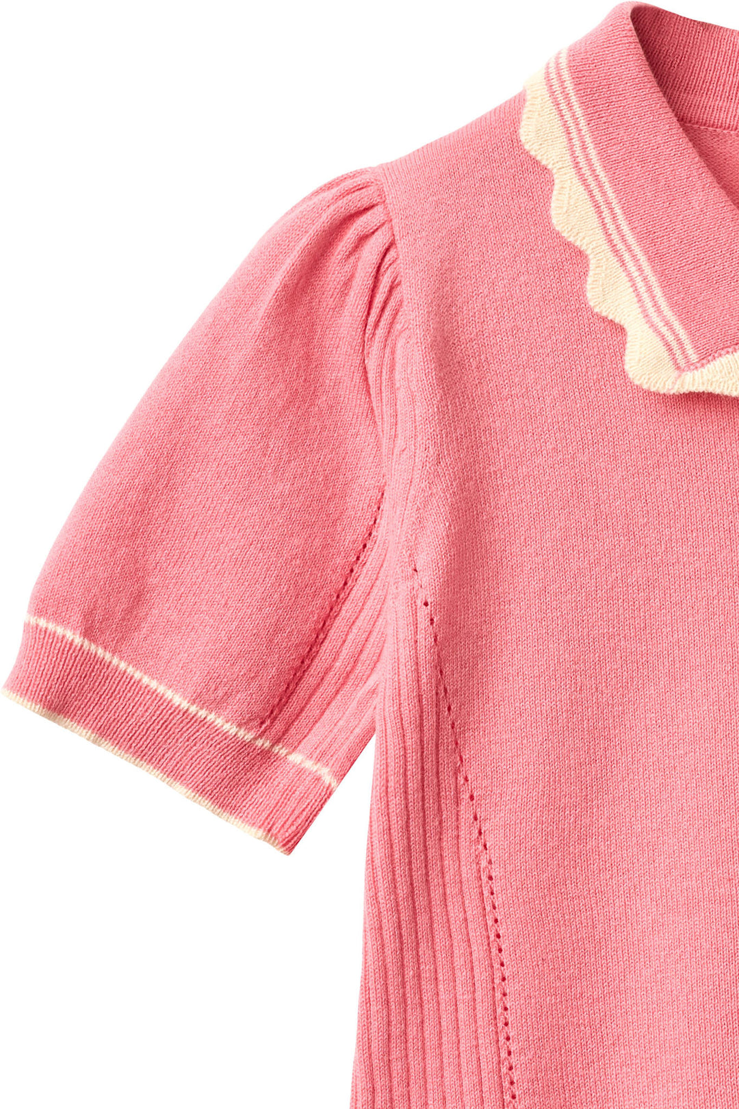 STRIKKET BLUSE - PINK COMB.