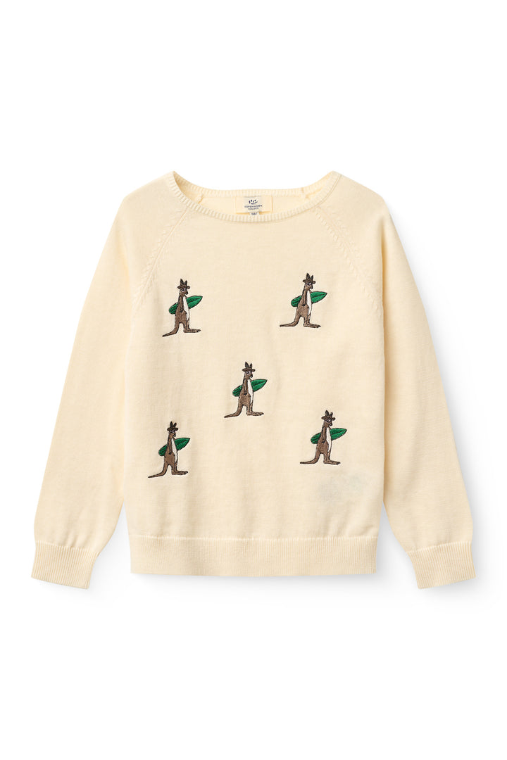 PULL OVER MED BRODERI - CREAM COMB.