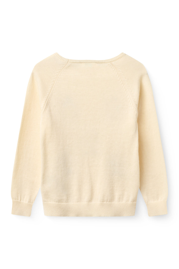 PULL OVER MED BRODERI - CREAM COMB.