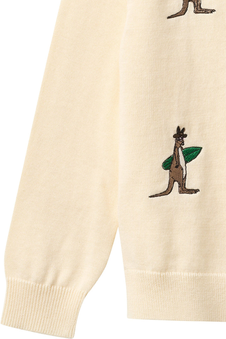 PULL OVER MED BRODERI - CREAM COMB.