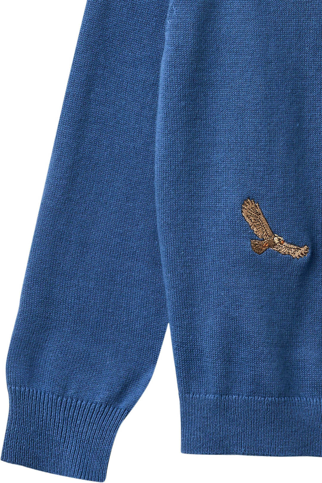 PULL OVER MED BRODERI - SHARP BLUE COMB.