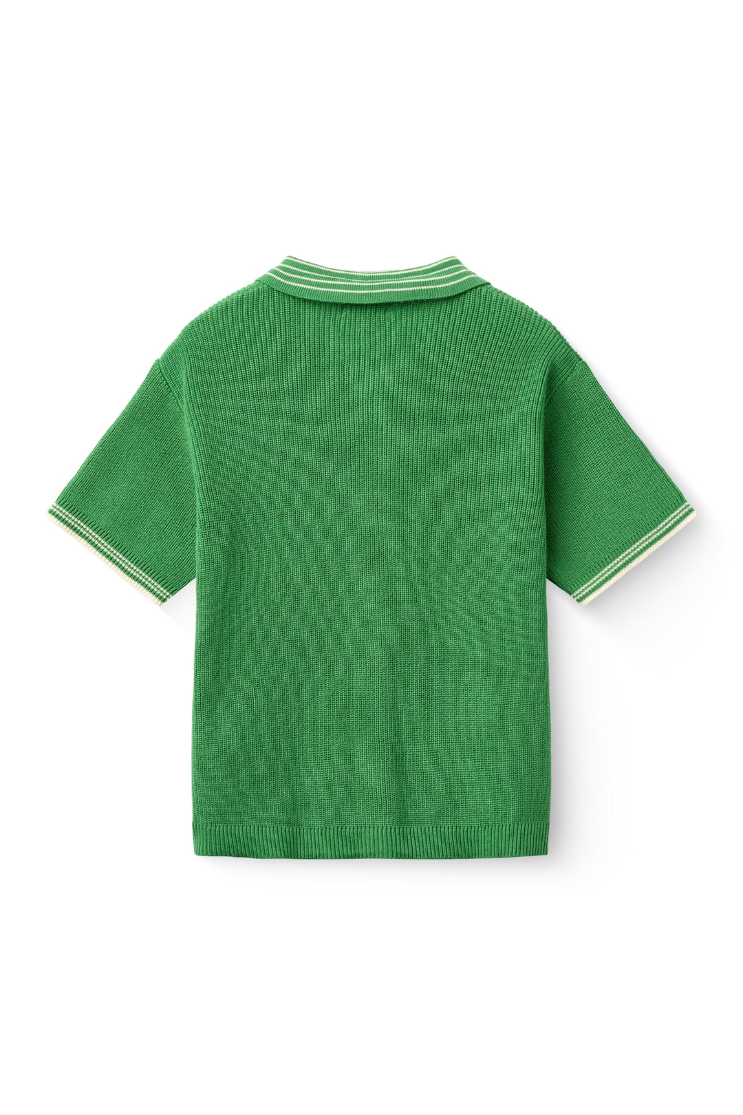 STRIKKET MØNSTER BLUSE - SHARP GREEN COMB.