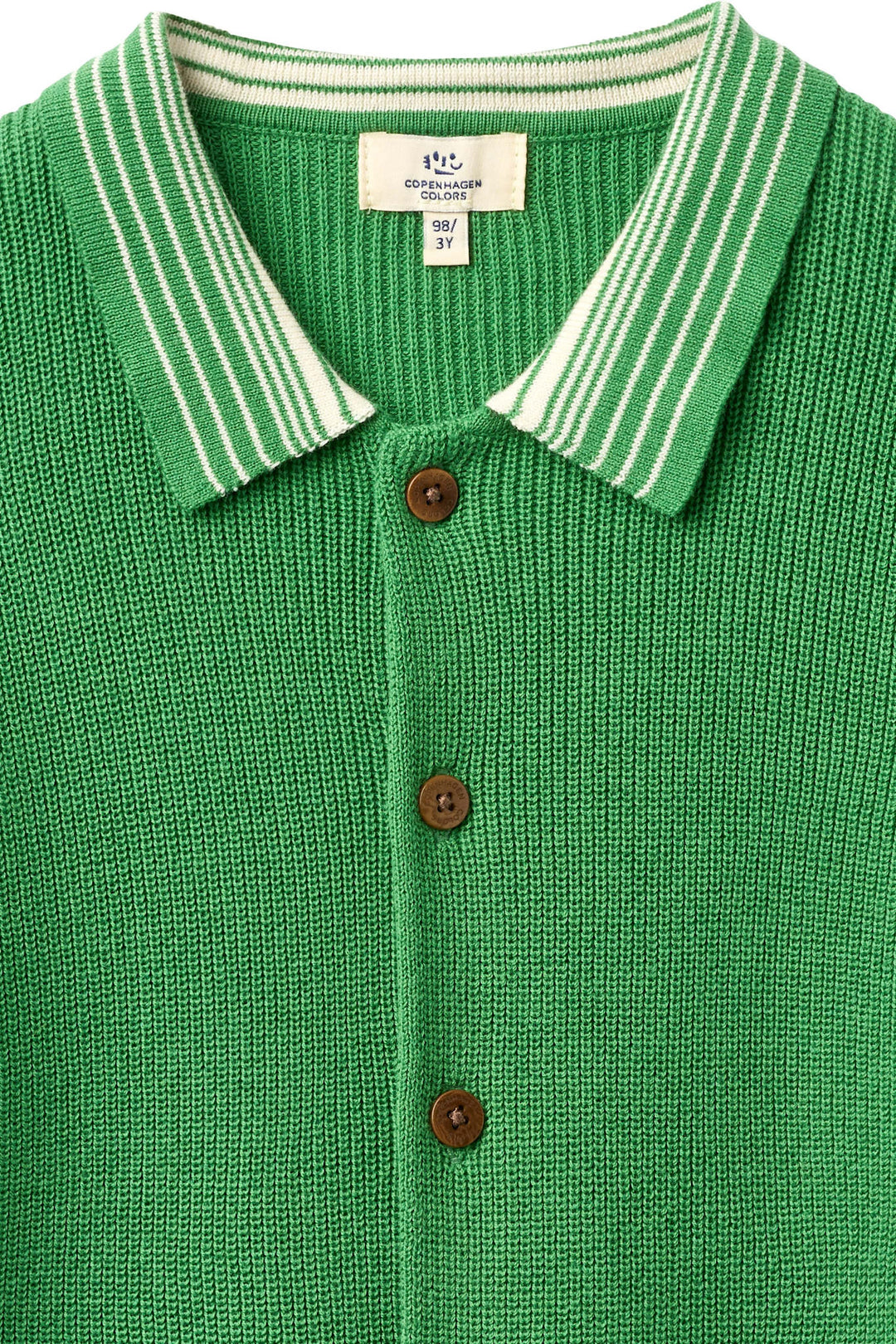 STRIKKET MØNSTER BLUSE - SHARP GREEN COMB.