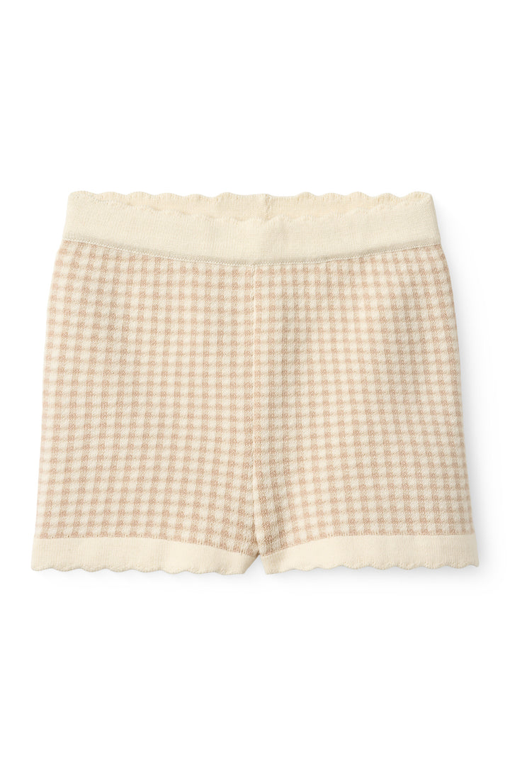 TERNET JACQUARD SHORTS - BEIGE CHECK