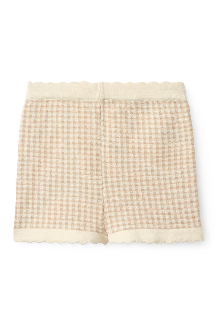 TERNET JACQUARD SHORTS - BEIGE CHECK