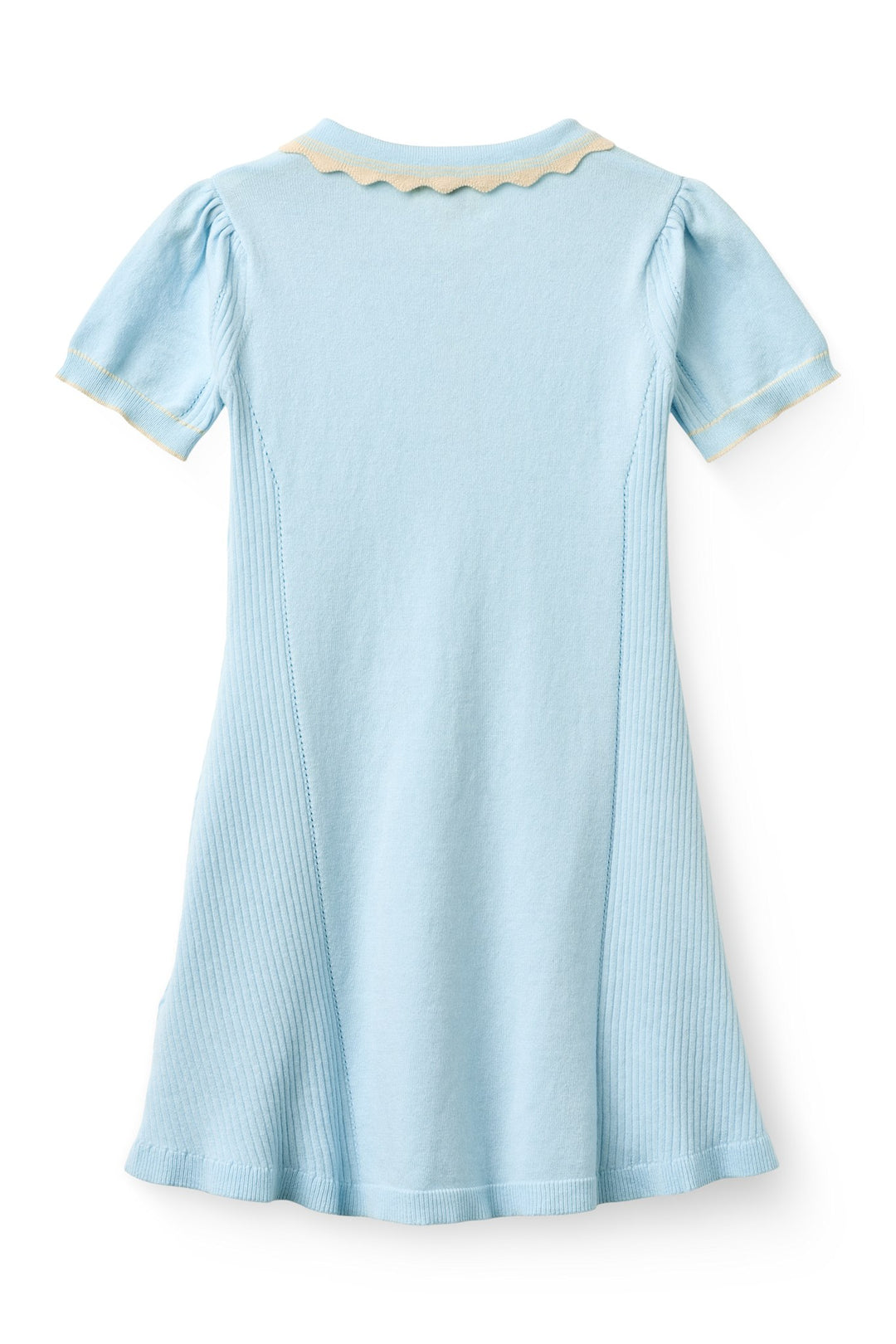 STRIKKET KJOLE - ICE BLUE COMB