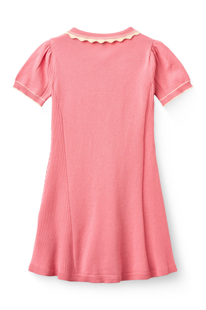 STRIKKET KJOLE - PINK COMB.