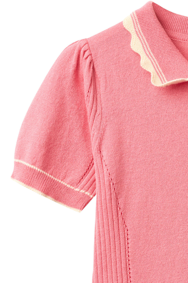 STRIKKET KJOLE - PINK COMB.