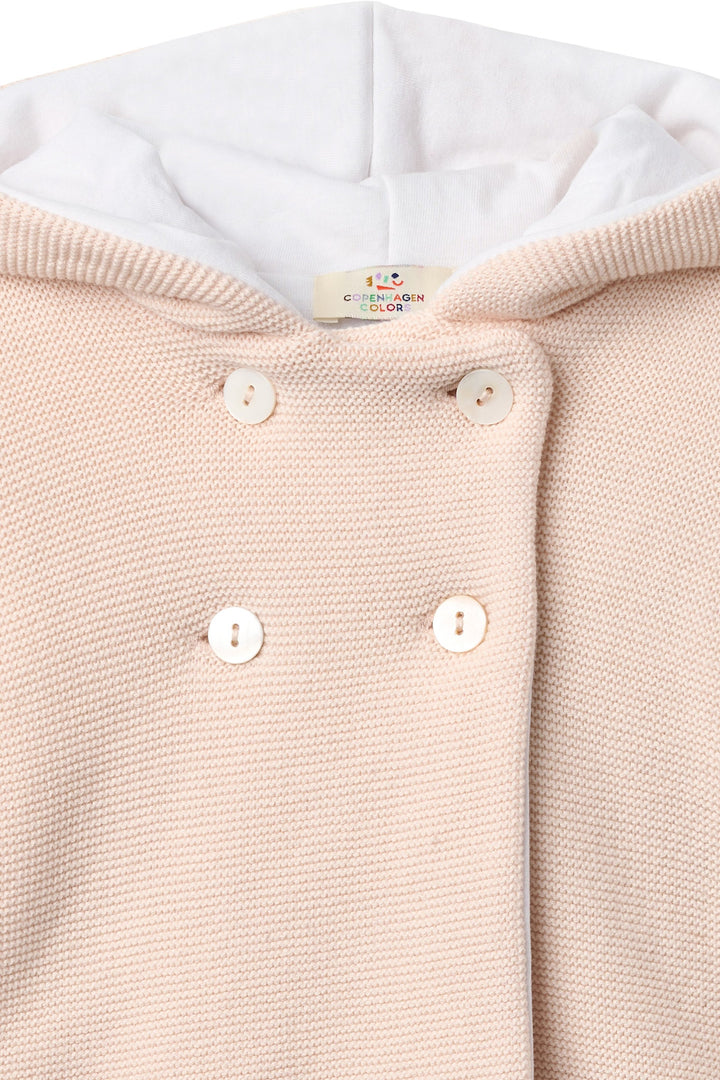 BOMULDS JAKKE MED HÆTTE - SOFT PINK W CREAM