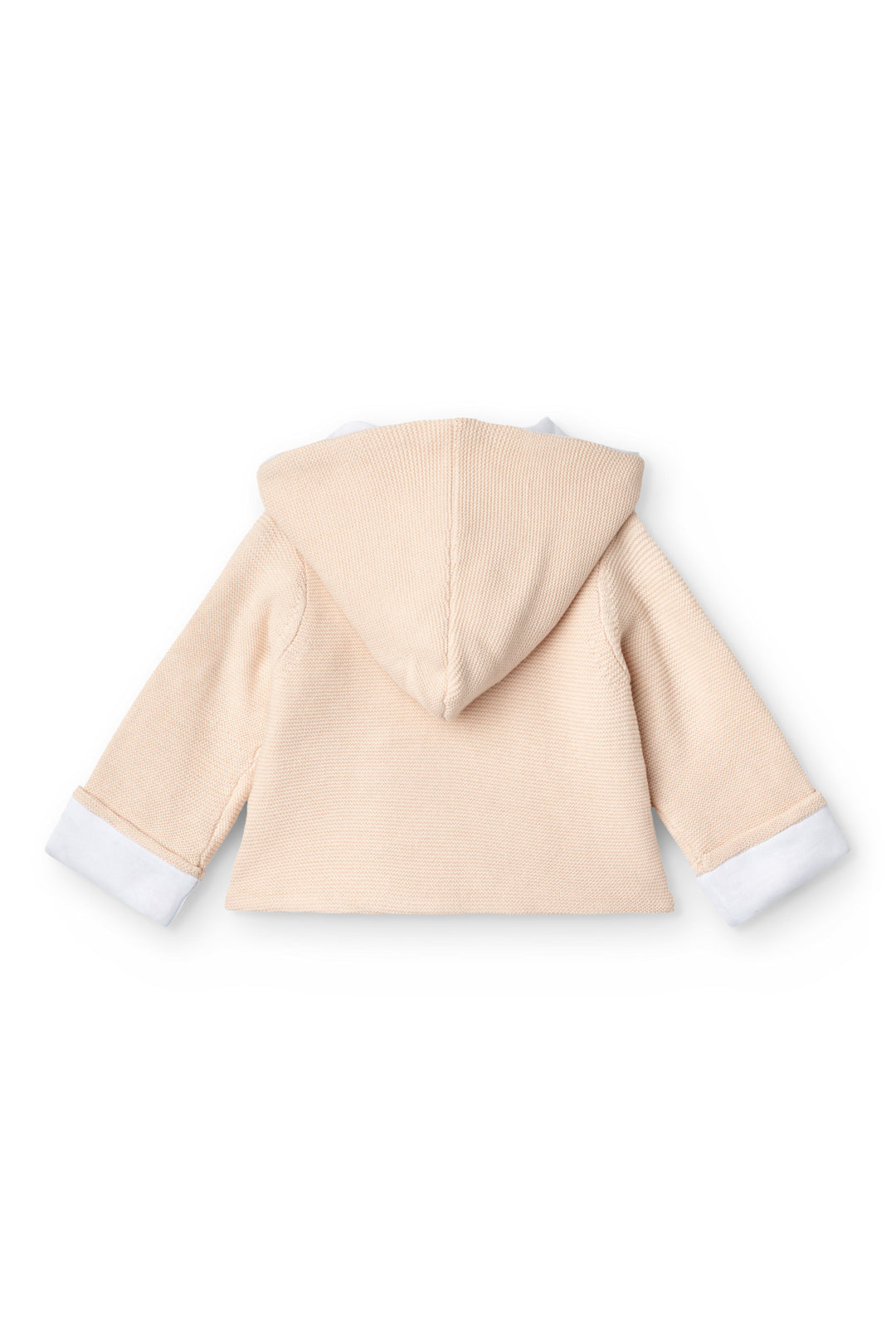 Vatteret babyjakke i bomuld med hætte - Soft Pink w. Cream