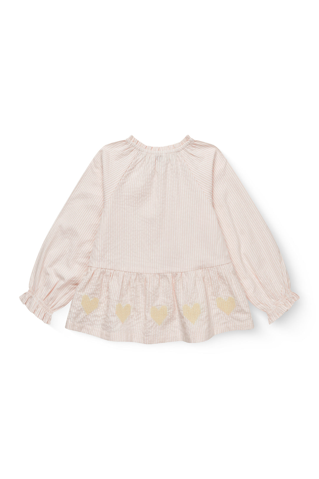 BÆK OG BØLGE BLUSE M. BRODERI - DUSTY ROSE W CREAM STRIPE