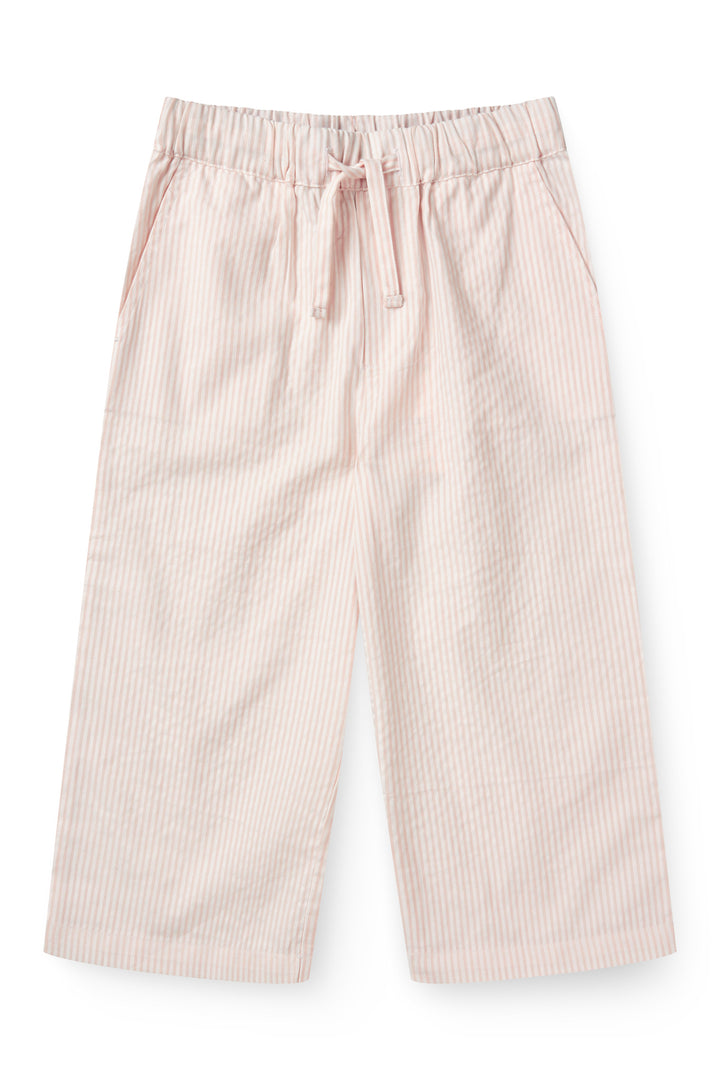 BÆK OG BØLGE PYJAMAS BUKSER - DUSTY ROSE W CREAM STRIPE