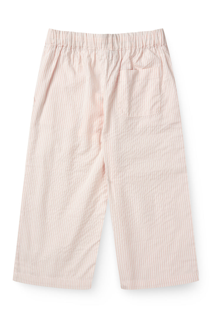 BÆK OG BØLGE PYJAMAS BUKSER - DUSTY ROSE W CREAM STRIPE