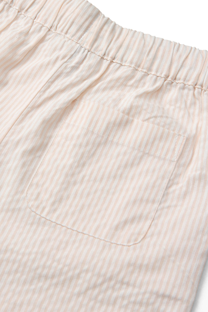 BÆK OG BØLGE PYJAMAS BUKSER - DUSTY ROSE W CREAM STRIPE