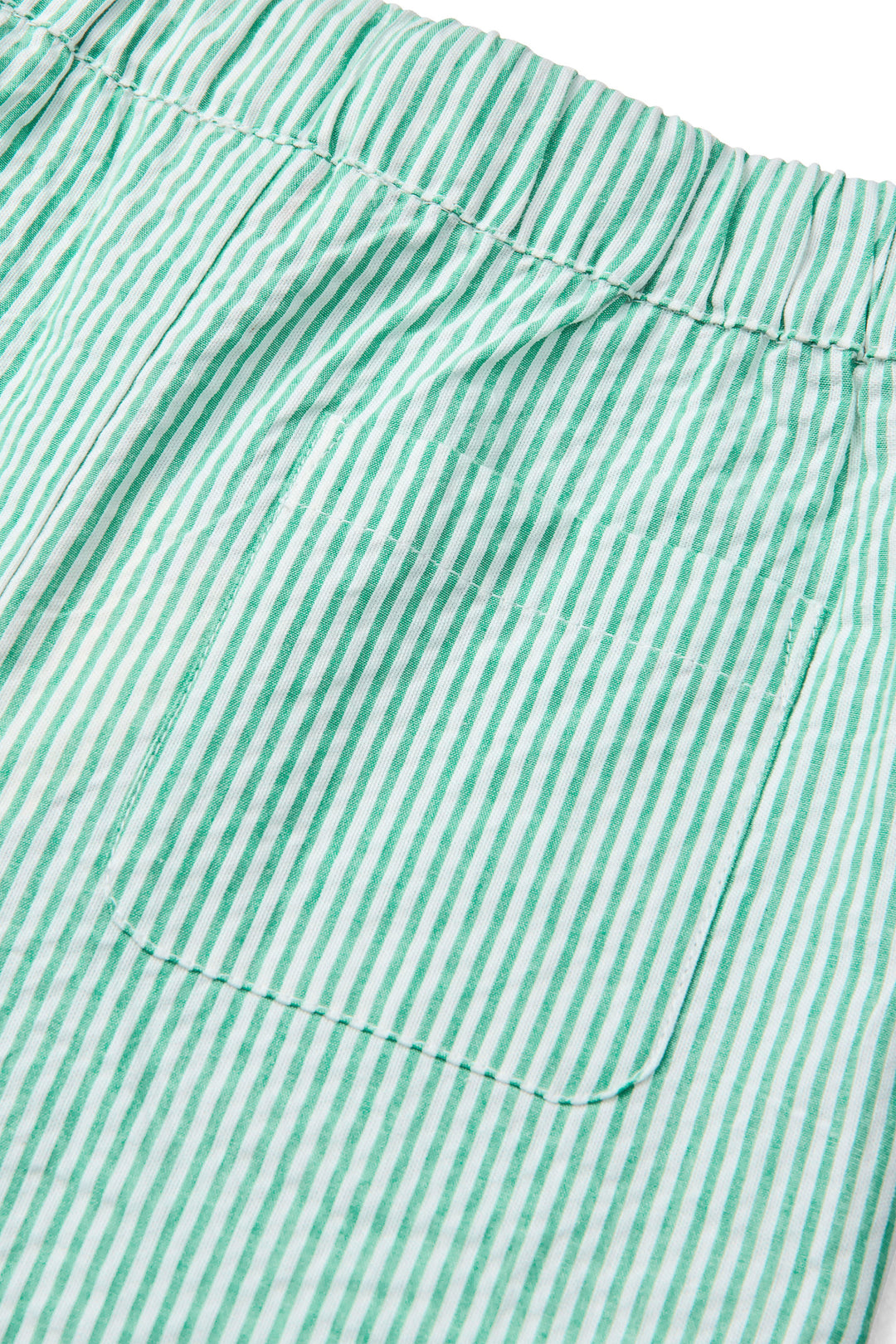 BÆK OG BØLGE PYJAMAS BUKSER - SHARP GREEN W CREAM STRIPE