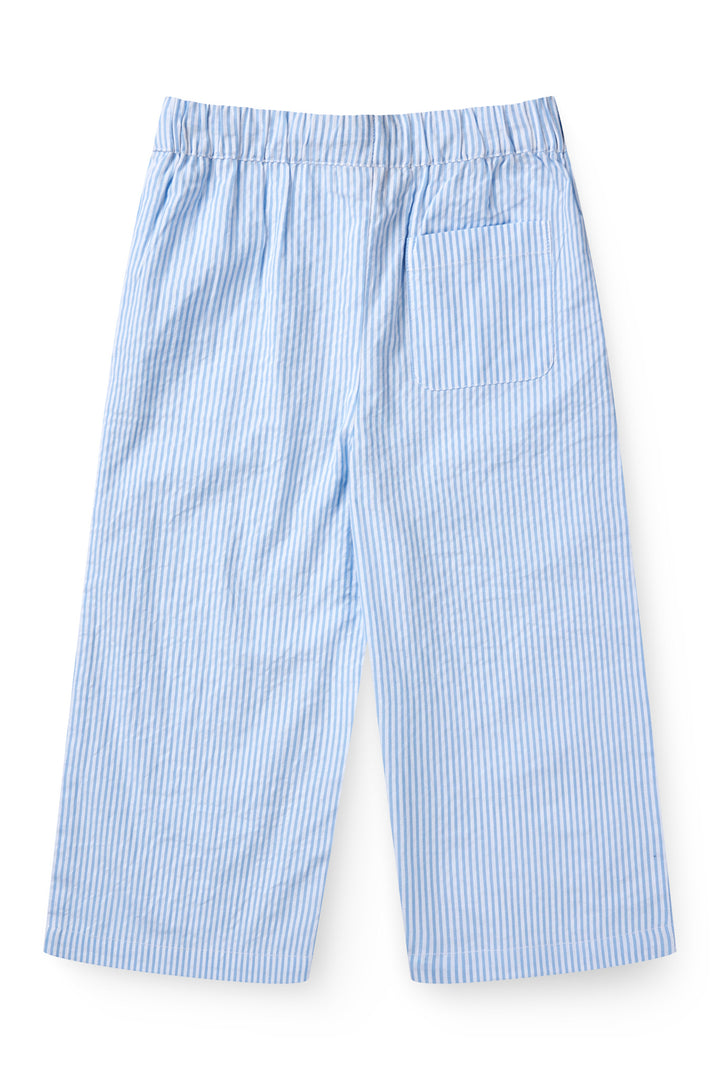 BÆK OG BØLGE PYJAMAS BUKSER - SKY BLUE W CREAM STRIPE