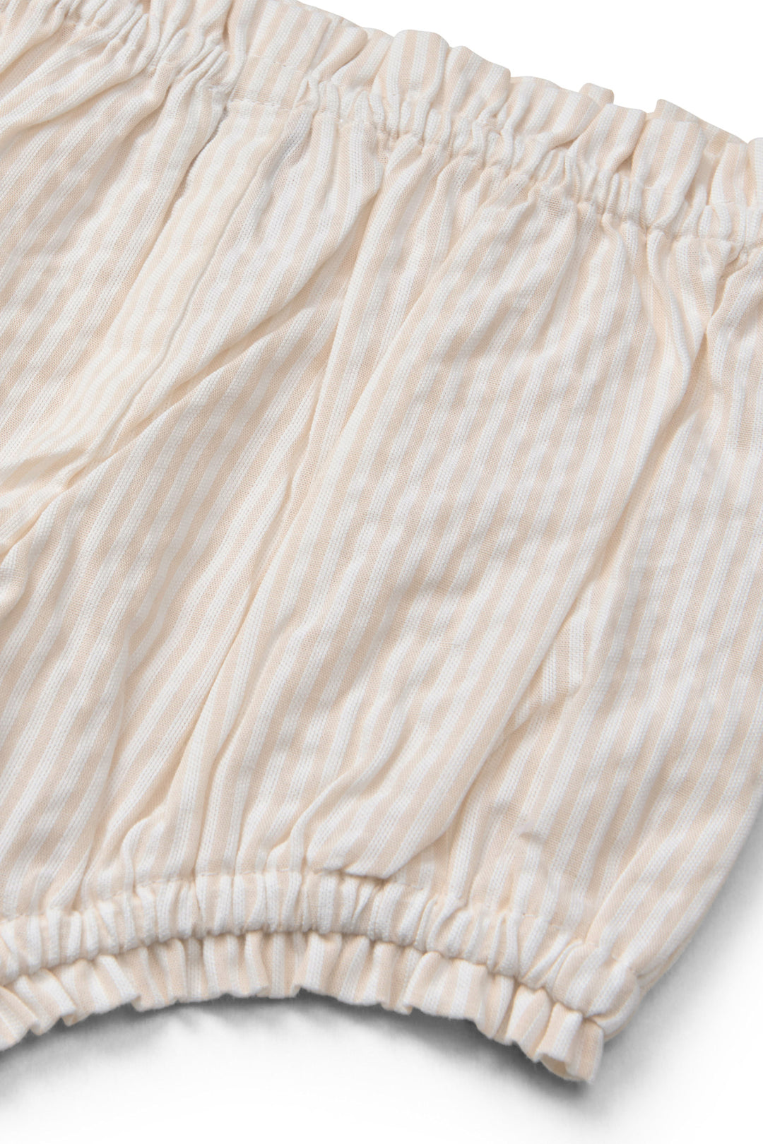 BÆK OG BØLGE BABYSET M. BRODERI - DUSTY ROSE W CREAM STRIPE W. FLOWER