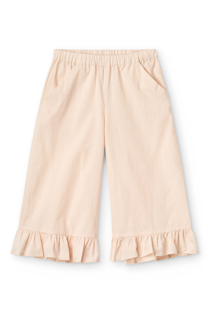Bukser m. flæse i 3/4 længde - Dusty Rose