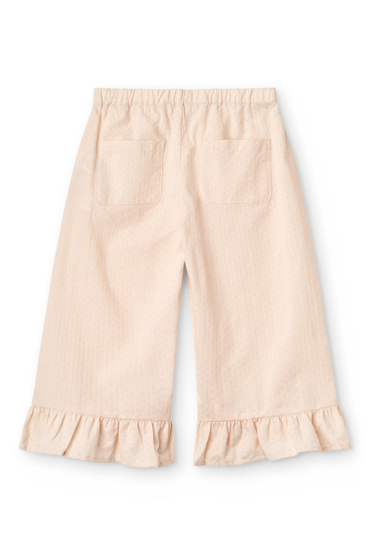 Bukser m. flæse i 3/4 længde - Dusty Rose