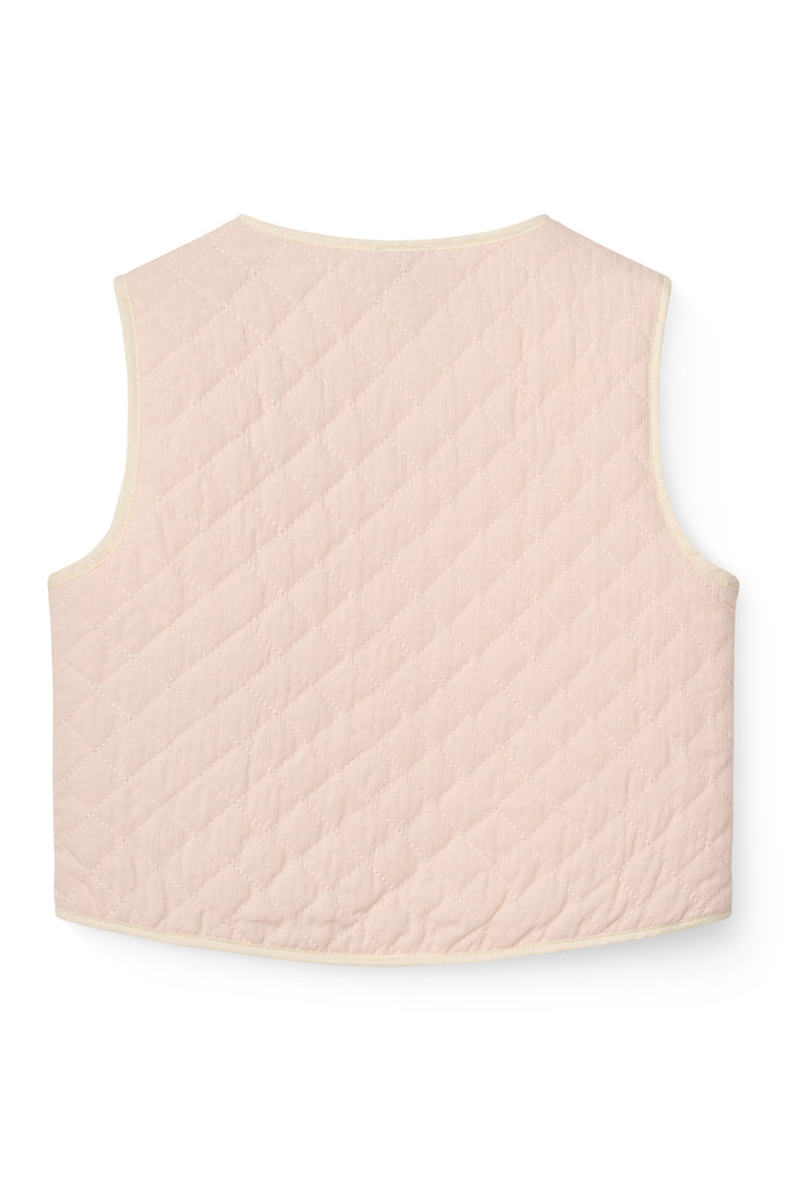 QUILTED VEST M. MØNSTER - DUSTY ROSE COMB.