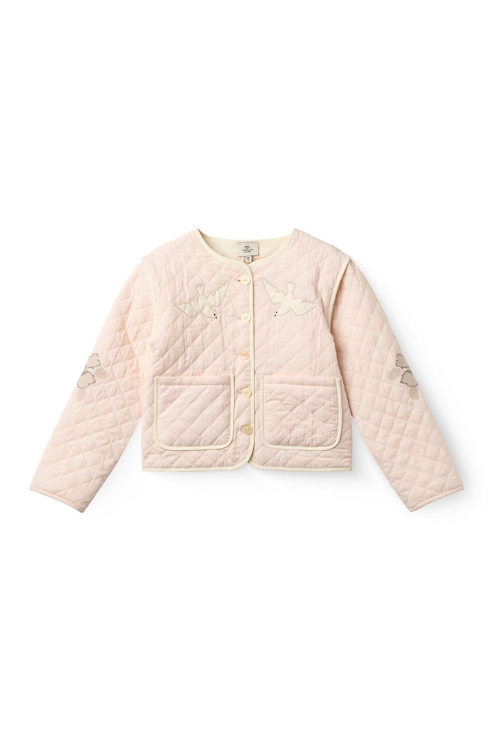 QUILTED JAKKE - DUSTY ROSE COMB.