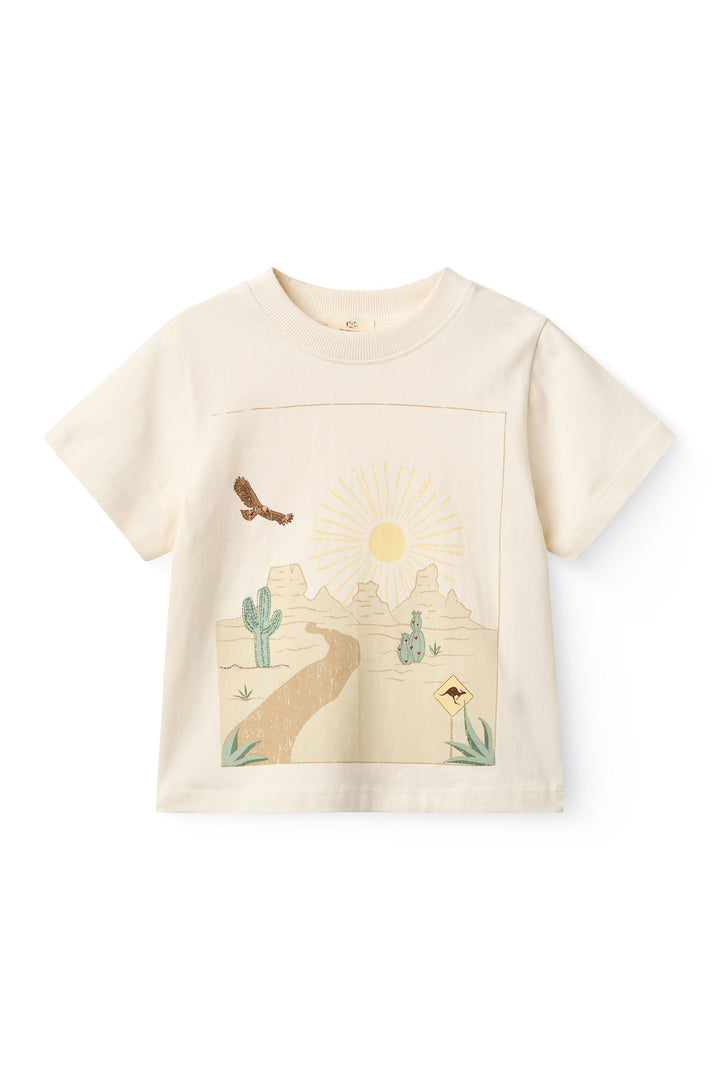 T-SHIRT M. LANDSKAB - CREAM COMB.