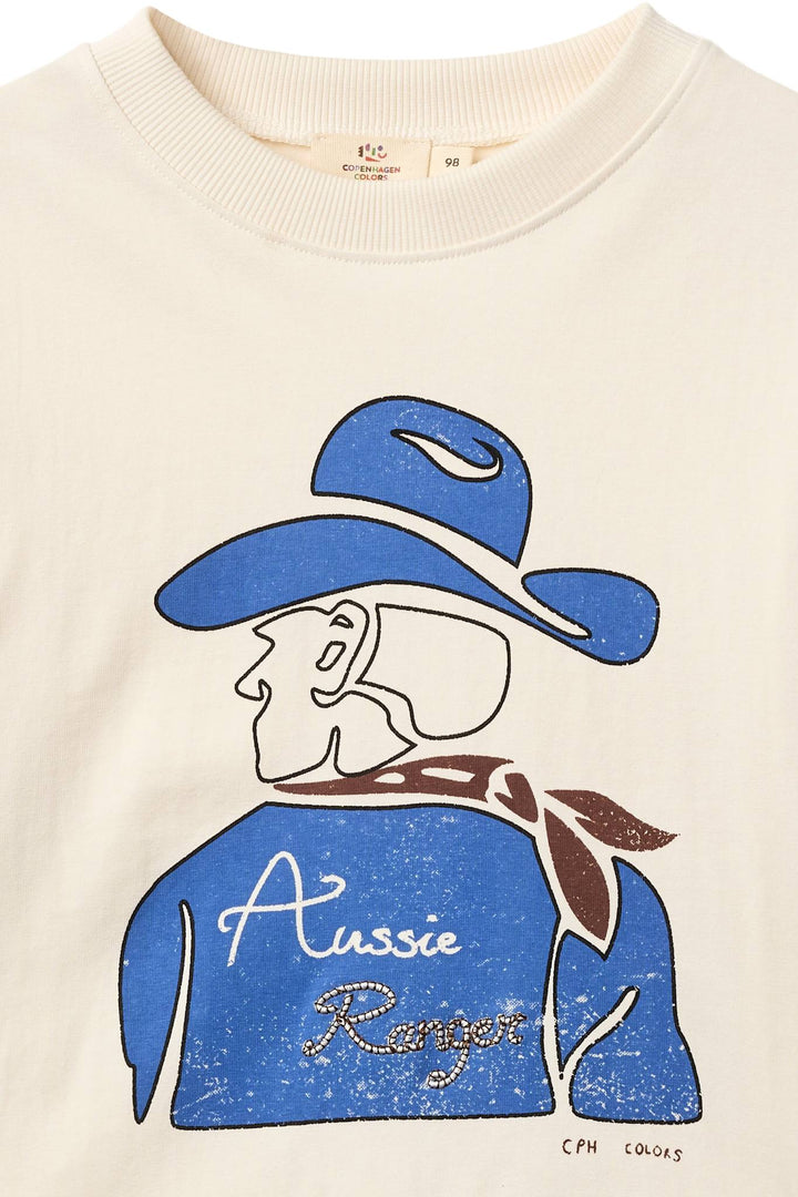 T-SHIRT AUSSIE RANGER PRINT - CREAM COMB.