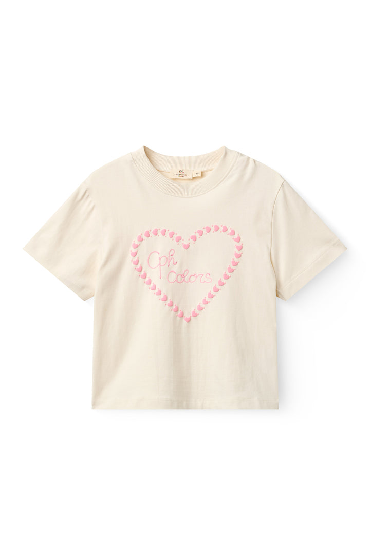 T-SHIRT M. BRODERI - CREAM COMB.