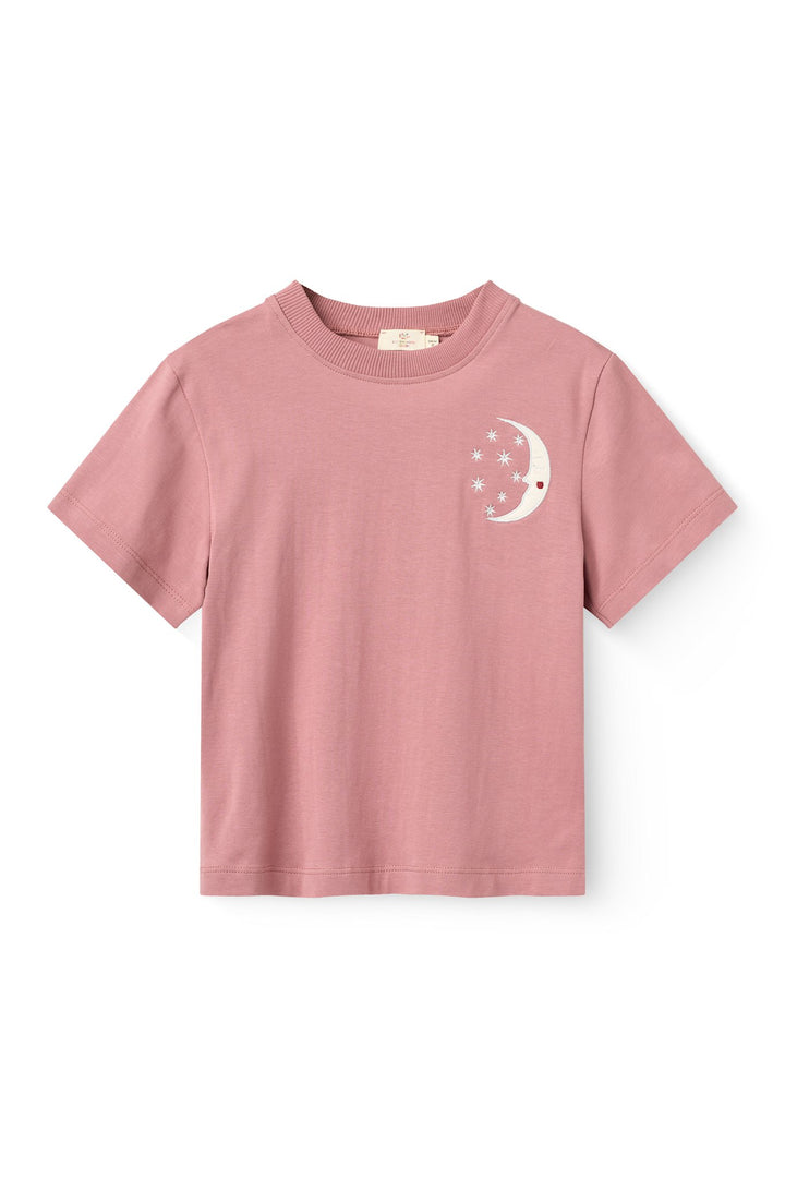 T-Shirt m. Broderi - Winter Rose