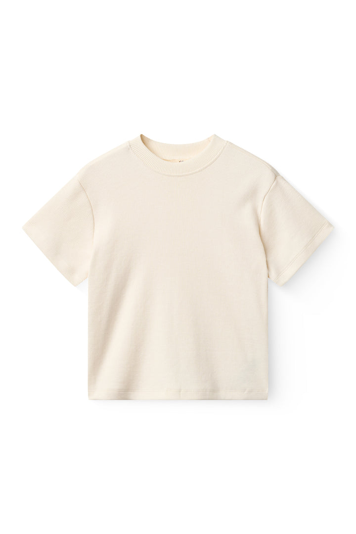 MOB RIB T-SHIRT MED RIB KANT - CREAM