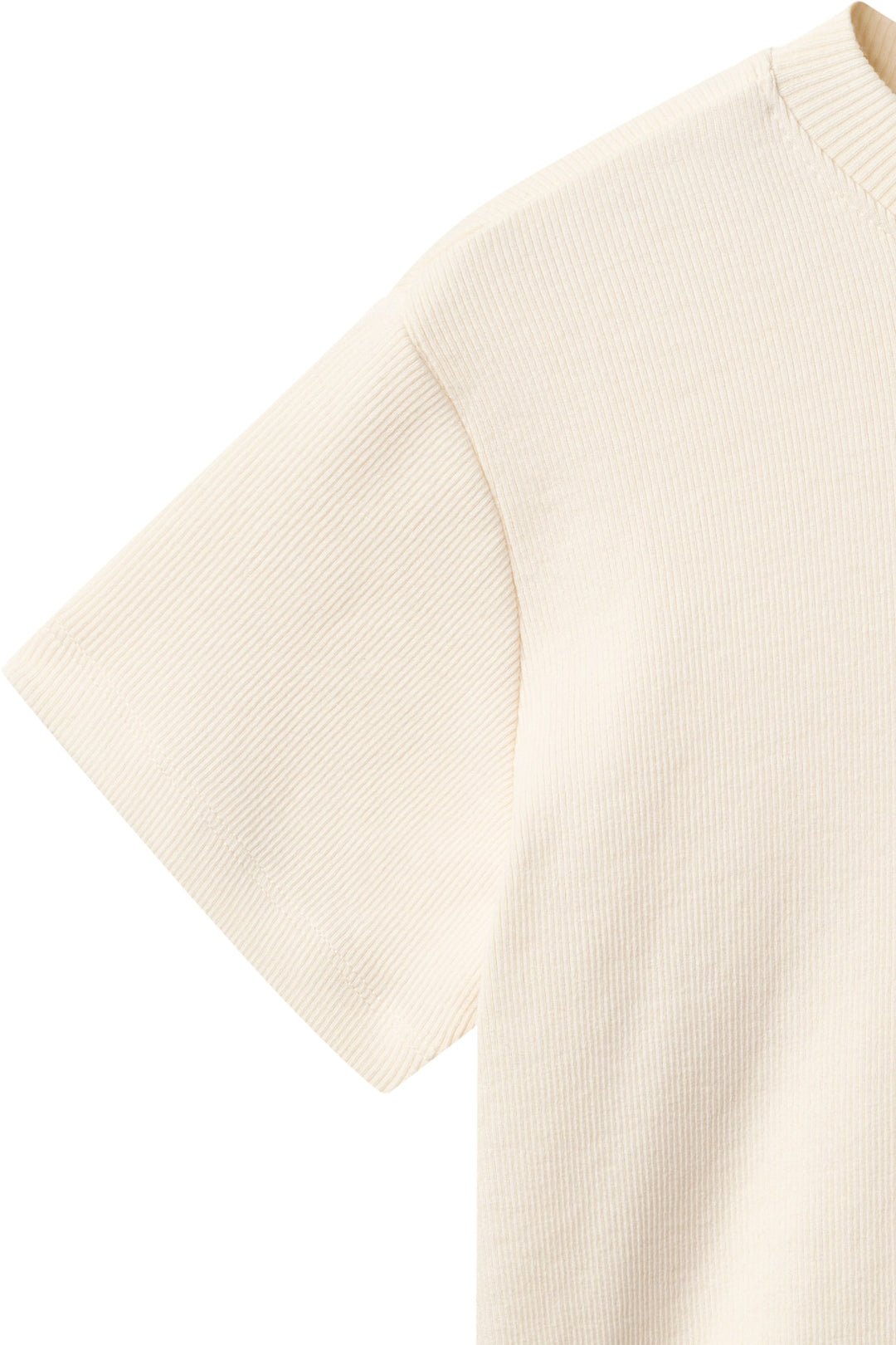MOB RIB T-SHIRT MED RIB KANT - CREAM