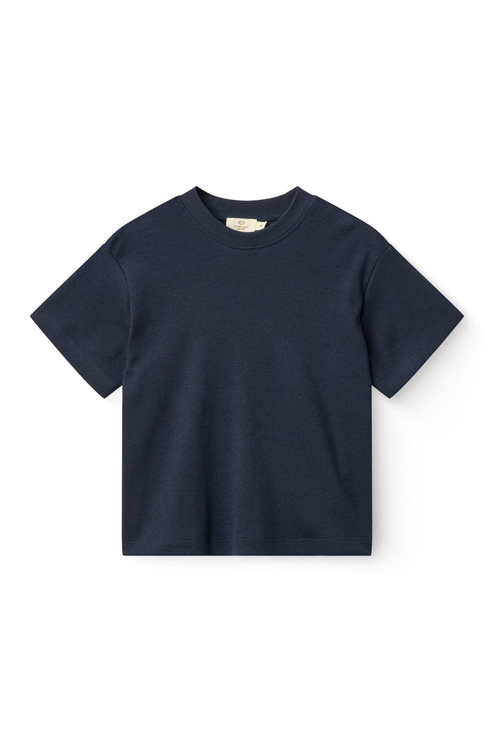 MOB RIB T-SHIRT MED RIB KANT - NAVY