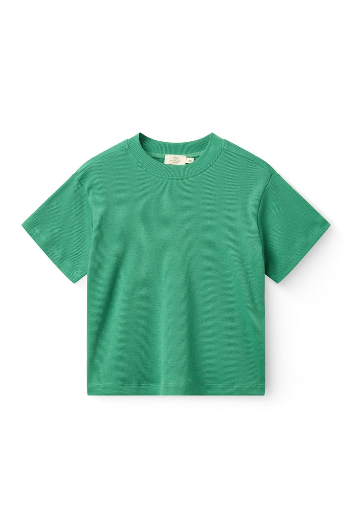 MOB RIB T-SHIRT MED RIB KANT - SHARP GREEN