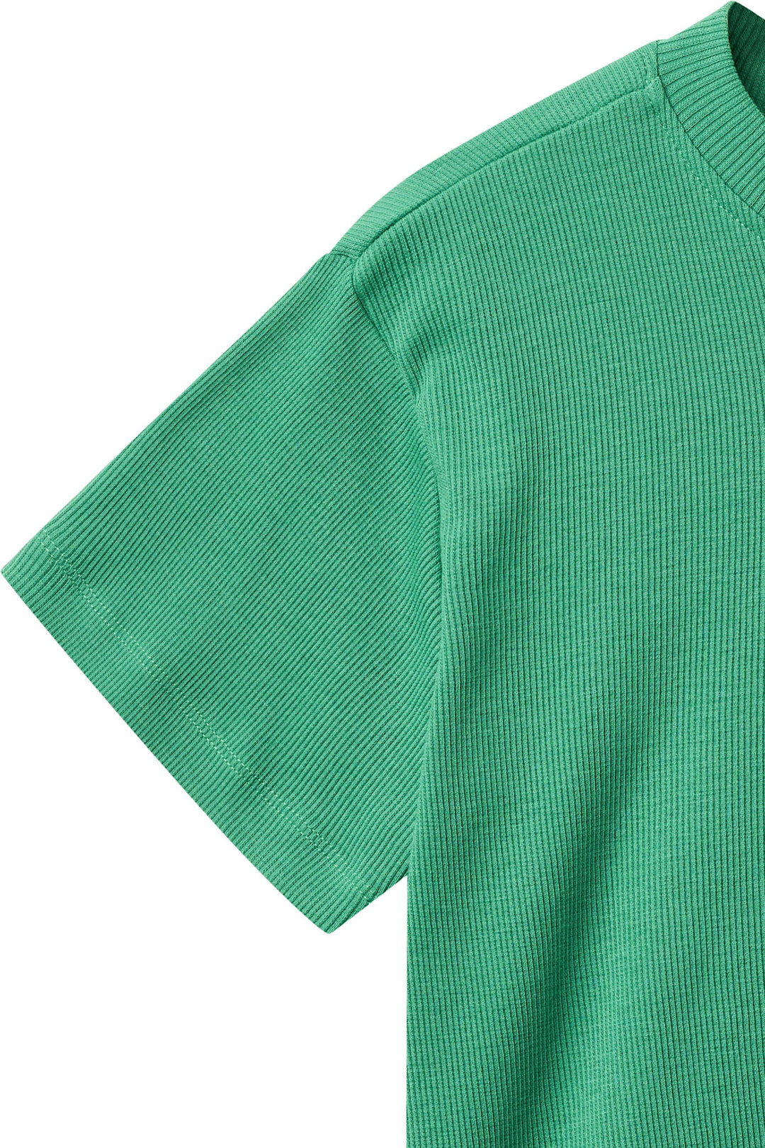MOB RIB T-SHIRT MED RIB KANT - SHARP GREEN