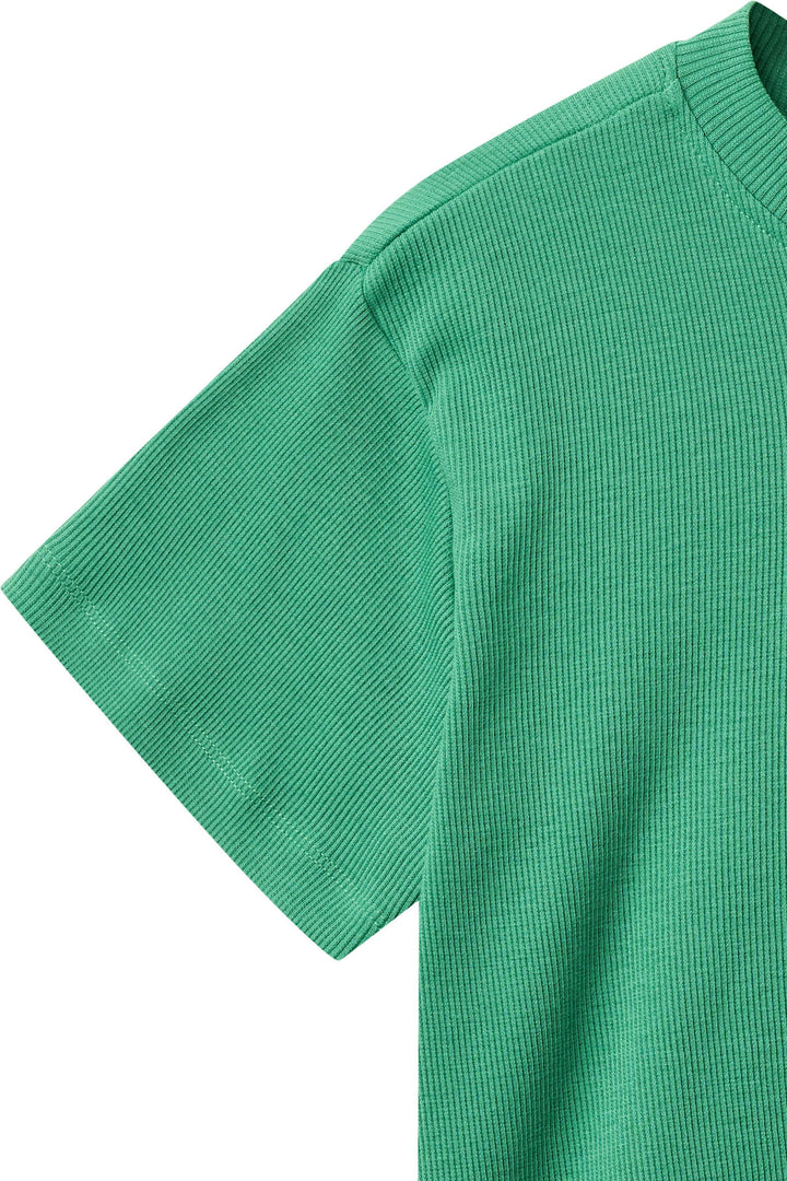 MOB RIB T-SHIRT MED RIB KANT - SHARP GREEN