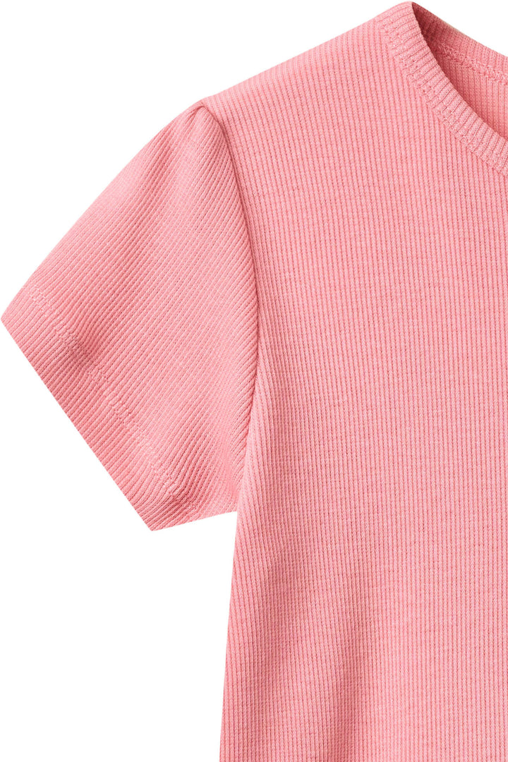 MODAL RIB T-SHIRT - PINK