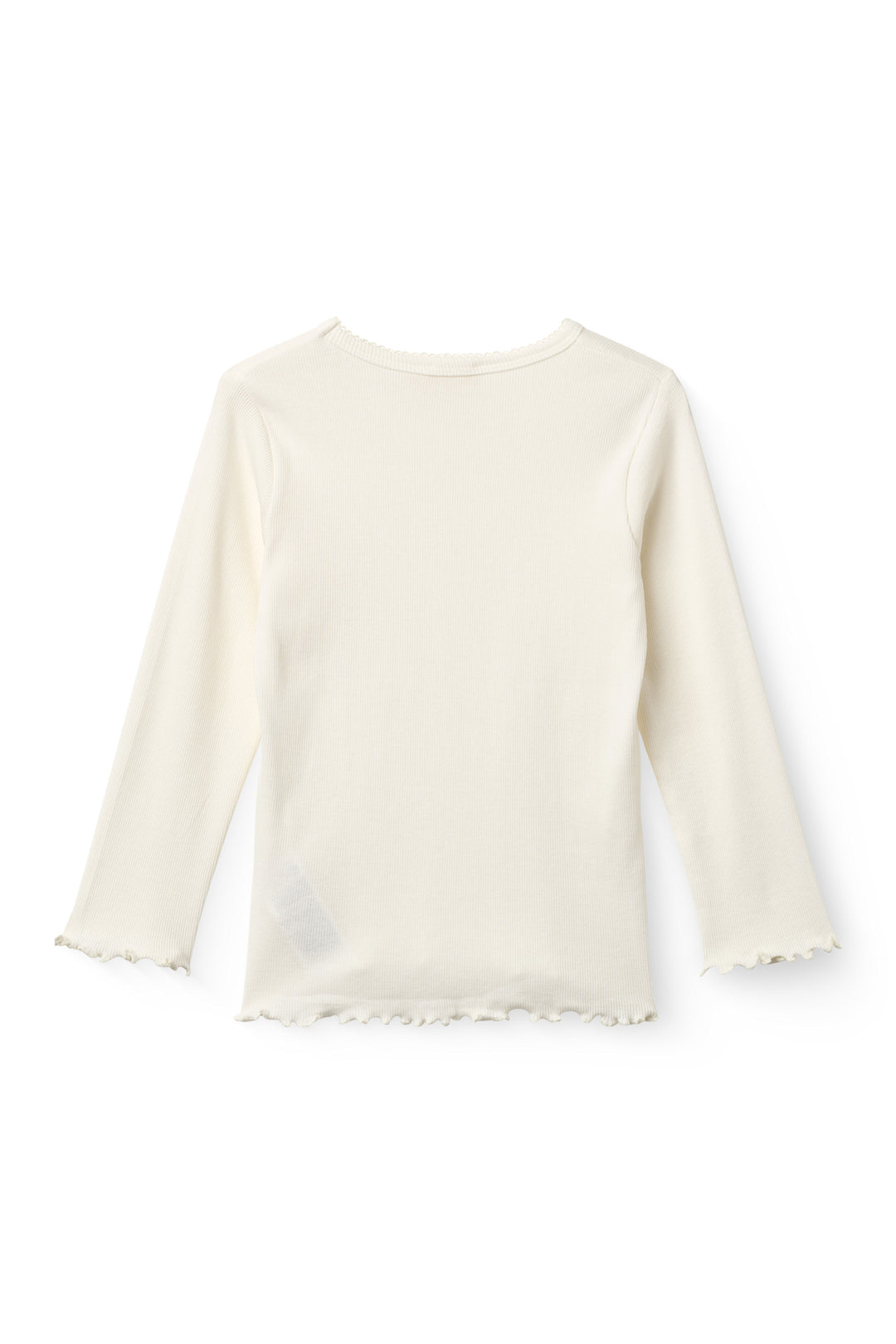 MODAL RIB LS TEE W. PICOT - CREAM