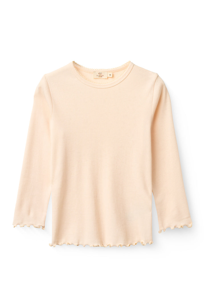 MODAL RIB LS TEE W. PICOT - DUSTY ROSE