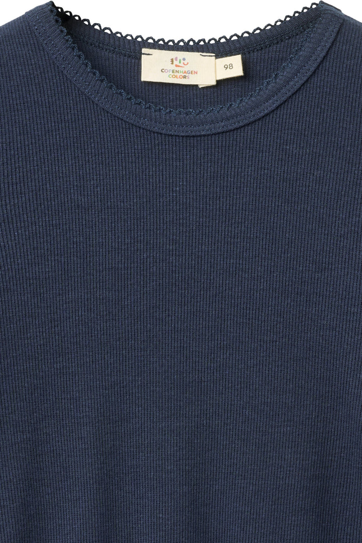 MODAL RIB LS TEE W. PICOT - NAVY