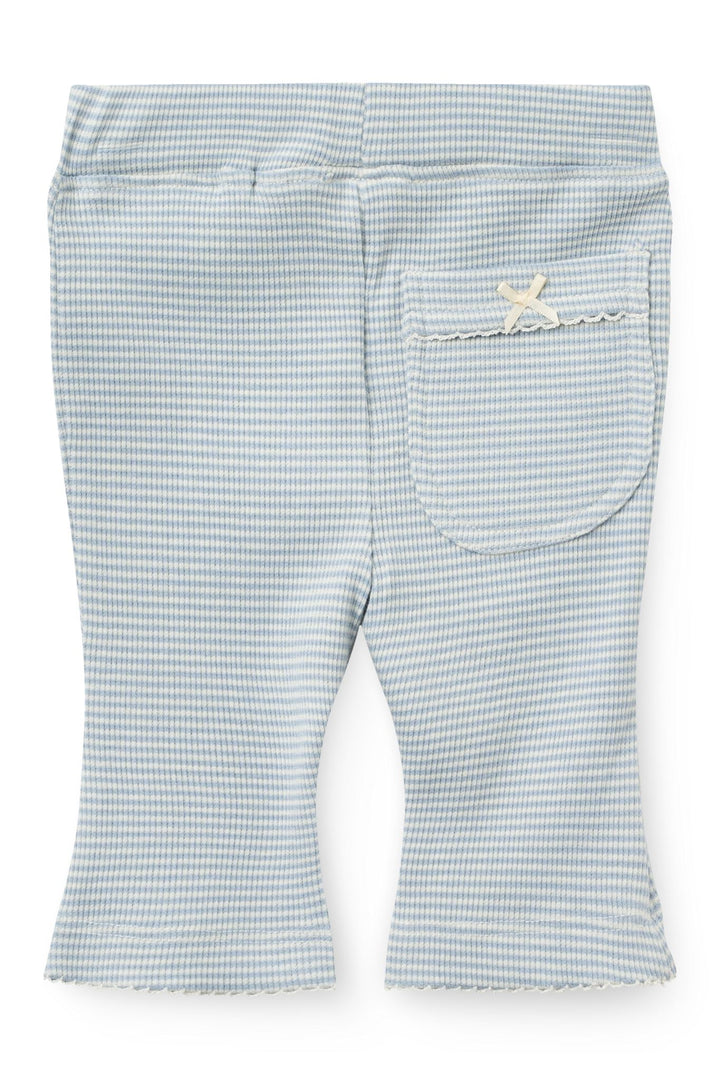 STRIBET MODAL TROMPET BUKS - DUSTY BLUE STRIPE