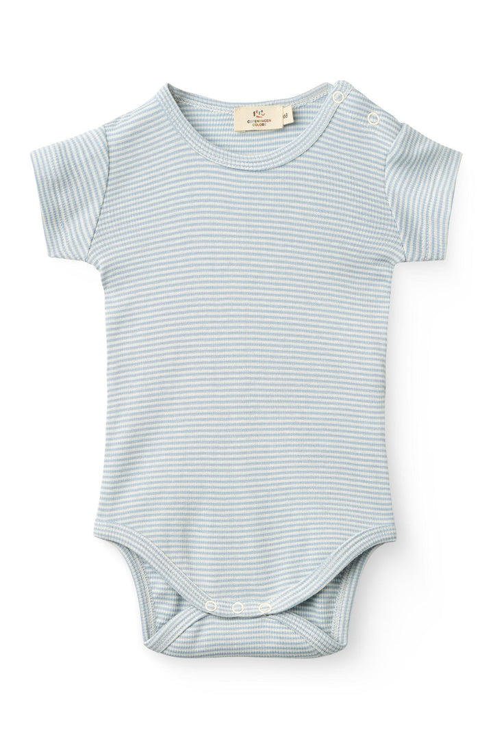 STRIBET MODAB RIB SS BODY - DUSTY BLUE STRIPE