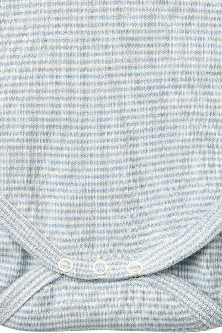 STRIBET MODAB RIB SS BODY - DUSTY BLUE STRIPE