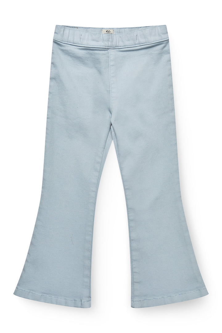 ENSFARVET JEGGINGS - DUSTY BLUE