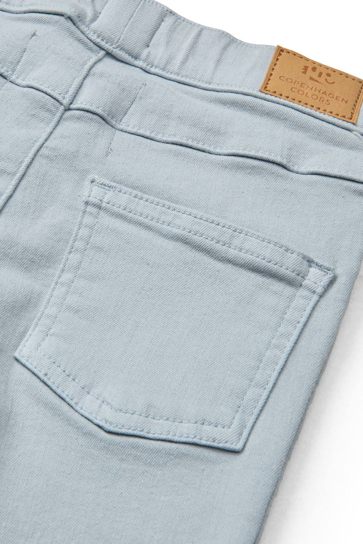 ENSFARVET JEGGINGS - DUSTY BLUE