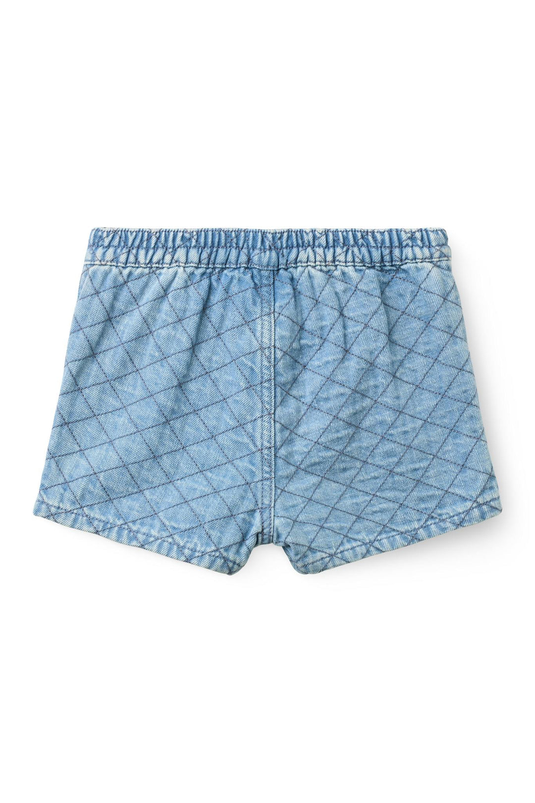 økologisk Denim Quilted Shorts - Washed Blue Quilt