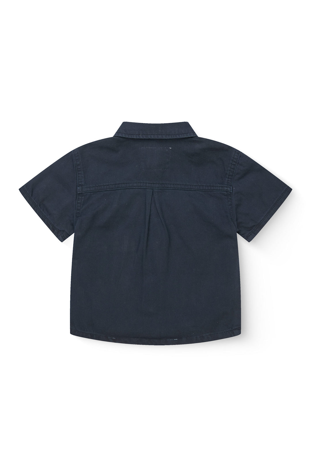 SAFARI SKJORTE I TWILL MED KORTE ÆRMER - NAVY