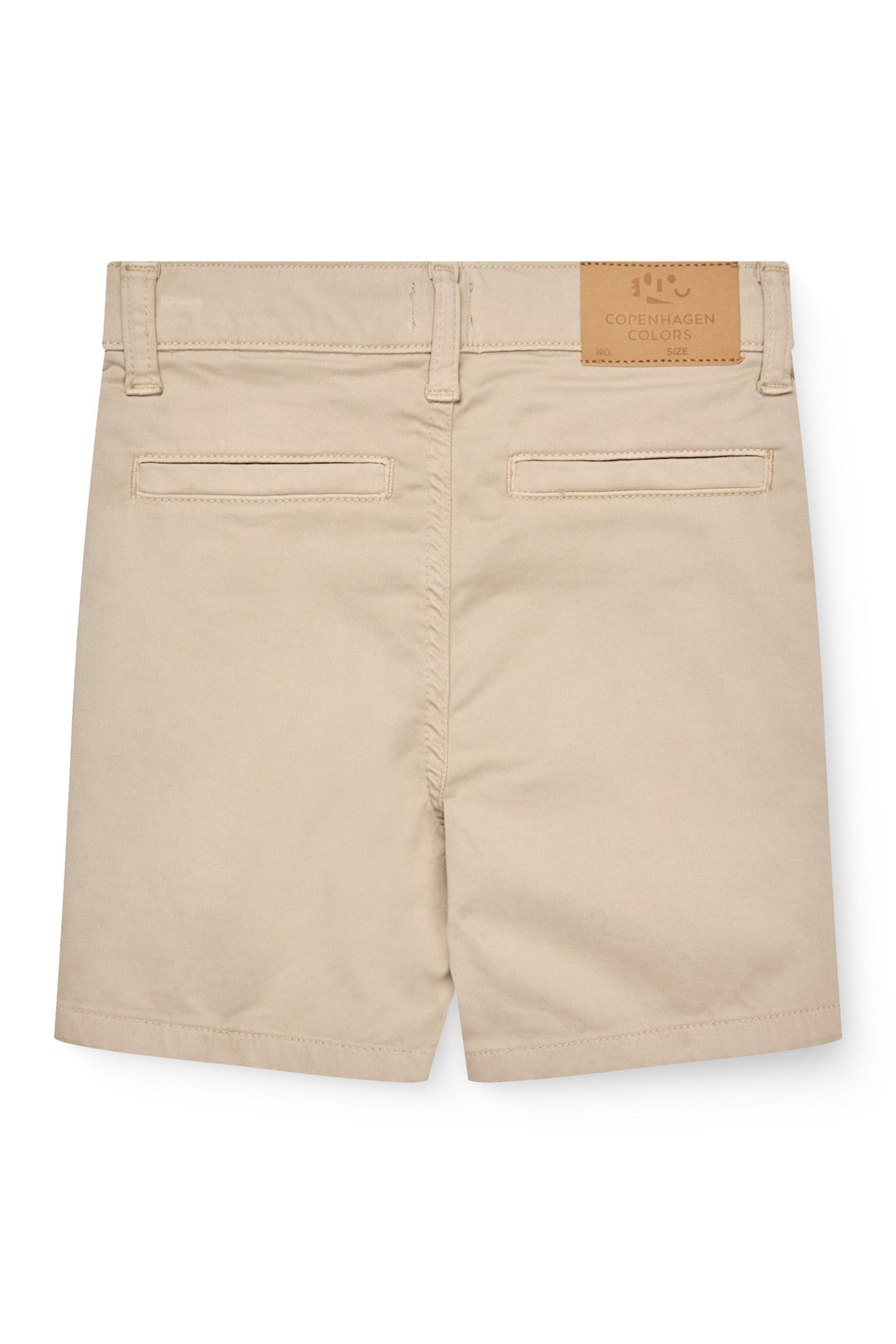 TWILL SHORTS MED OPLÆG - BEIGE