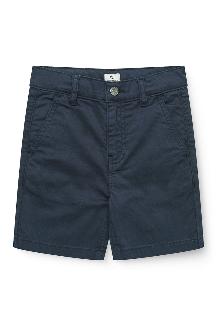 TWILL SHORTS MED OPLÆG - NAVY