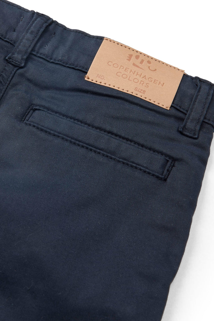 TWILL SHORTS MED OPLÆG - NAVY