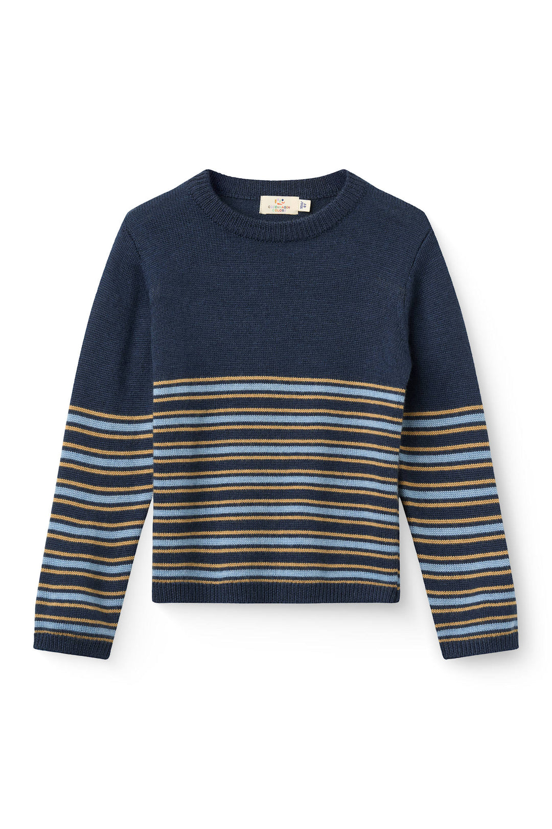 Merino Striketrøje - Navy Comb.